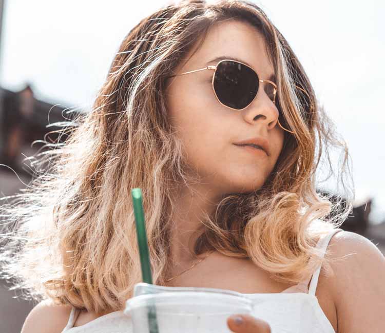 Moderne polaroid solbriller til kvinder