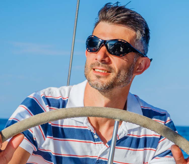 Sejlersolbriller med polaroid linser