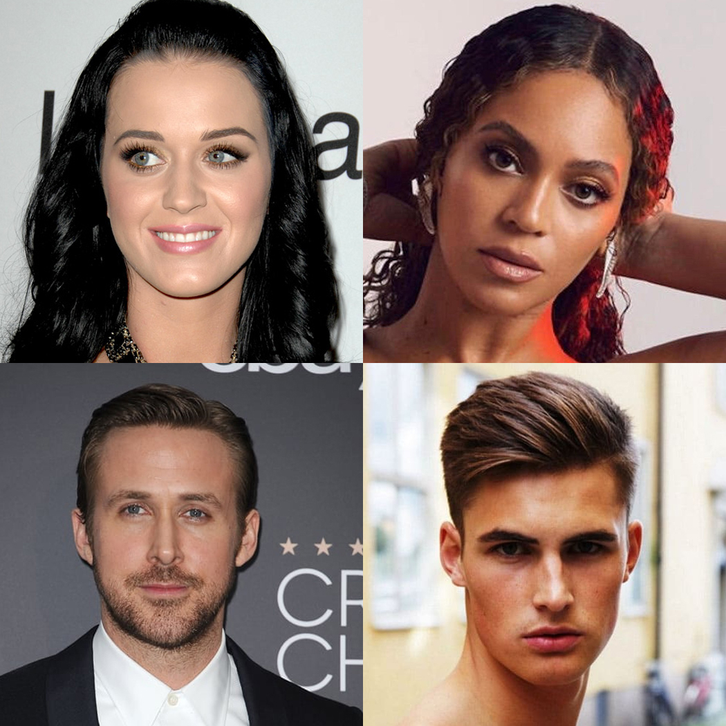 Eksempler på ovale ansigter