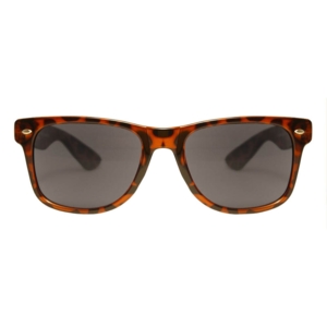 Klassisk wayfarer solbrille med styrke plus i unisex model