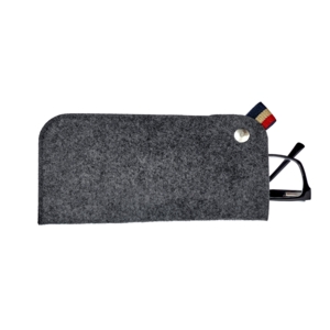 Mærkegråt filt etui til briller