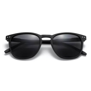 Sort klassisk solbrille med styrke til herrer og damer