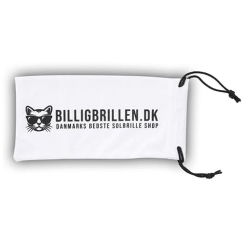 Hvid mikrofiber brillepose med logo