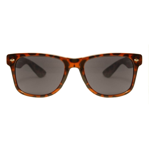 Klassisk wayfarer solbrille med styrke plus i unisex model