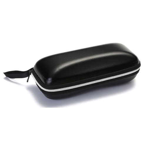 Hard case etui med blank sort overflade i P.U. læder